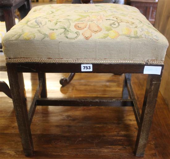 Tapestry top dressing stool